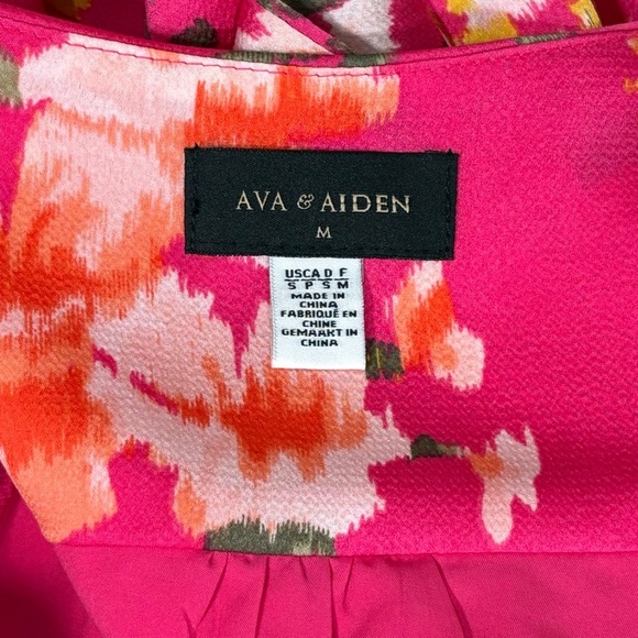 Ava & Aiden Flowy Fucia Wrap Dress V Neck Maxi Ruffle Party Cruise Wedding Small - Picture 4 of 12